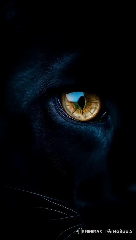 4K Close-up: Puma's Eye in Slow Motion with Gentle Fur Ripples – AI Generated Video | Hailuo AI