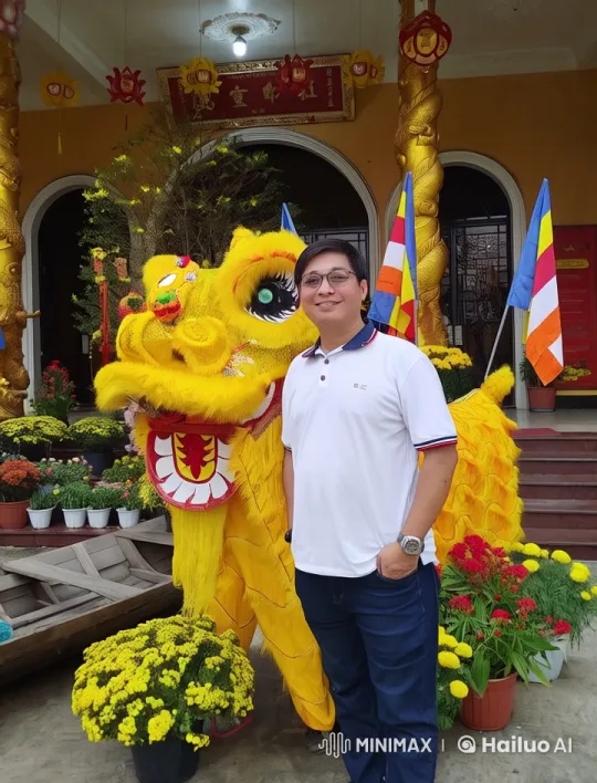 Animated Lion Dance and Kung Fu Performance – AI Generated Video | Hailuo AI
