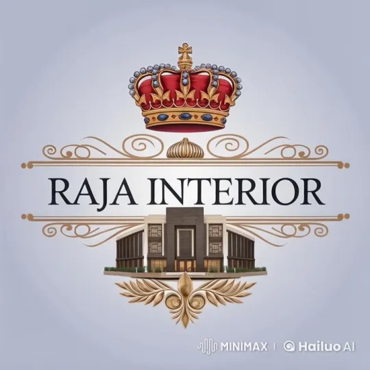 Raja Interior's Luxurious Logo Animation with Glinting Crown and Elegant Scrollwork – AI Generated Video | Hailuo AI