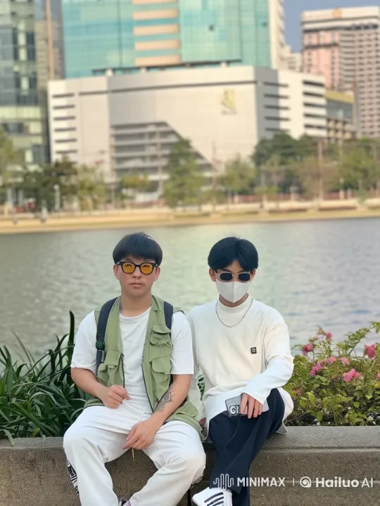 Kung Fu Display by Waterfront with City Background – AI Generated Video | Hailuo AI