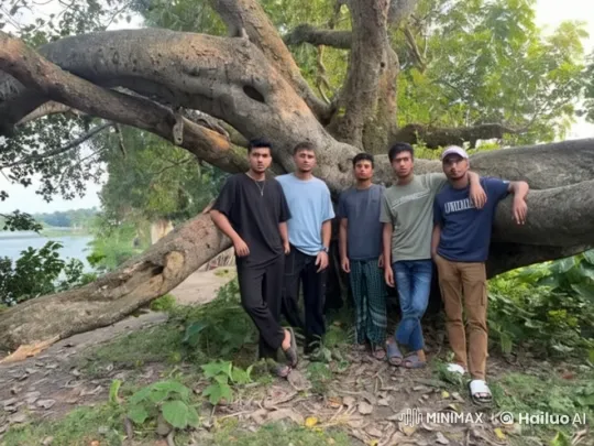 Five Friends Practice Dynamic Kungfu by Serene Riverside – AI Generated Video | Hailuo AI