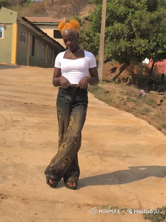 Orange-haired Person in Rural Setting – AI Generated Video | Hailuo AI