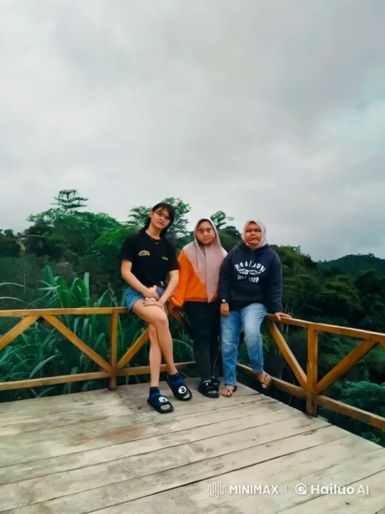 Friends Practice Silat on Wooden Platform with Scenic Views – AI Generated Video | Hailuo AI