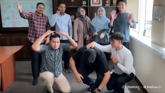 Office Setting Kungfu Display – AI Generated Video | Hailuo AI