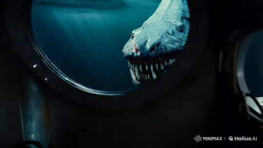 Gigantic Creature Emerges, Threatens Submarine in Intense Scene – AI Generated Video | Hailuo AI