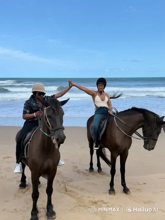 Kung Fu Horseback Riding on a Beach – AI Generated Video | Hailuo AI
