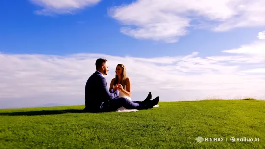 Couple Vows Exchange in Serene Garden Setting – AI Generated Video | Hailuo AI