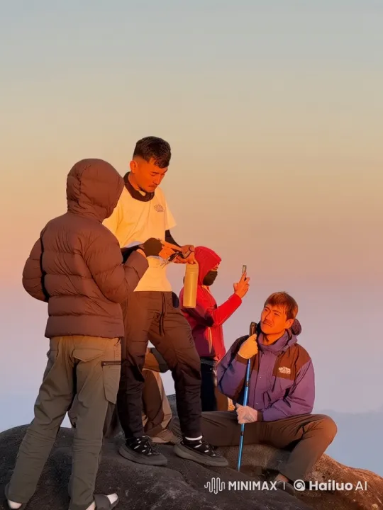 Kungfu Display on Rocky Peak at Sunset – AI Generated Video | Hailuo AI