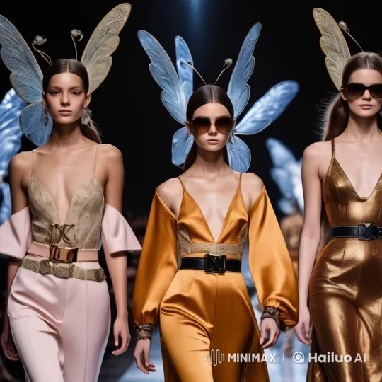 Exquisite Butterfly Wings Fashion Show – AI Generated Video | Hailuo AI