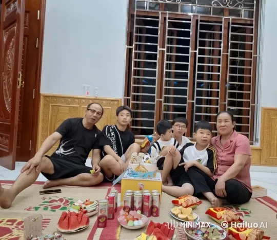 Family Enjoying Animated Kung Fu Fight at Gathering – AI Generated Video | Hailuo AI