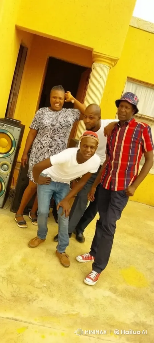 Friends Enjoying Music in Front of a Yellow House – AI Generated Video | Hailuo AI