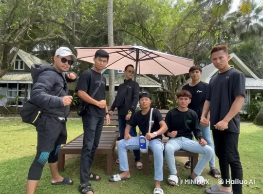Animated Friendship and Martial Arts Display in Backyard Setting – AI Generated Video | Hailuo AI