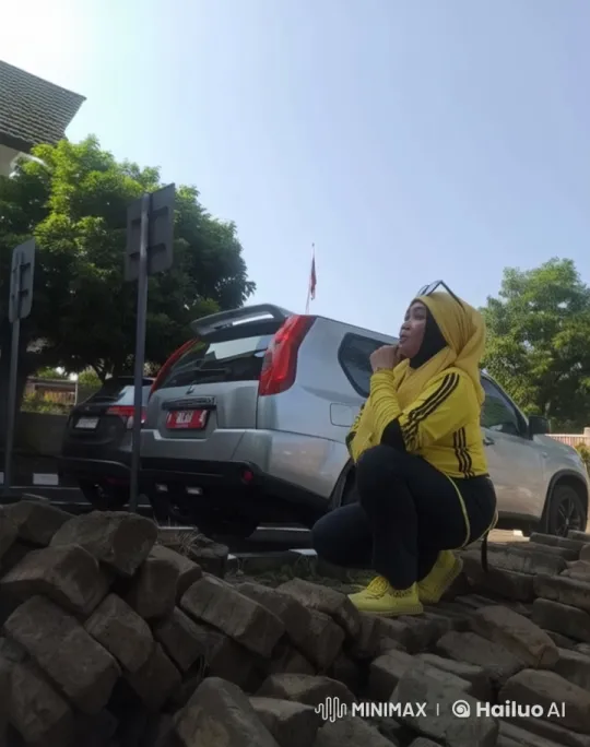 Yellow Hijab Dancer Celebrates with Background Singers – AI Generated Video | Hailuo AI