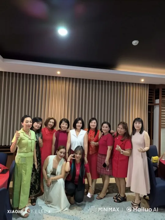 Joyful Women in Vibrant Red and White Outfits in Live2D Animation – AI Generated Video | Hailuo AI