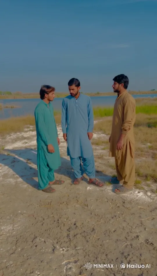 Traditional Attired Men Argue and Fight Gracefully on Muddy Field – AI Generated Video | Hailuo AI