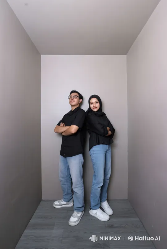Live2D Animated Kungfu Duo in Coordinated Display – AI Generated Video | Hailuo AI