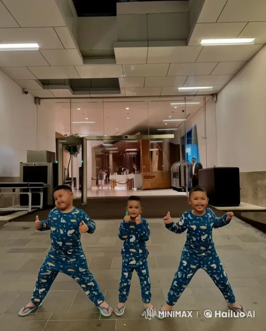 Children Perform Energetic Kungfu in Blue Pajamas – AI Generated Video | Hailuo AI