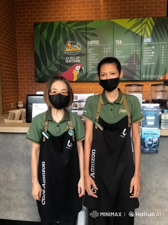 Café Amazon Staff Perform Dynamic Kungfu Fight – AI Generated Video | Hailuo AI