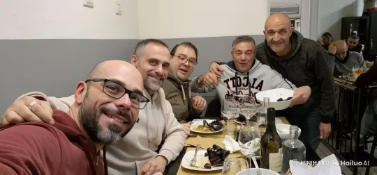 Animated Food Fight Among Six Men at Dining Table – AI Generated Video | Hailuo AI