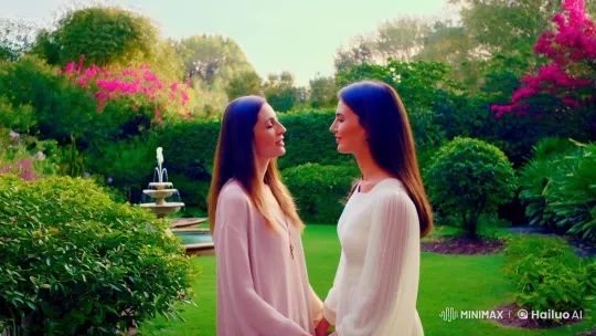 An Intimate Kiss in a Verdant Garden – AI Generated Video | Hailuo AI