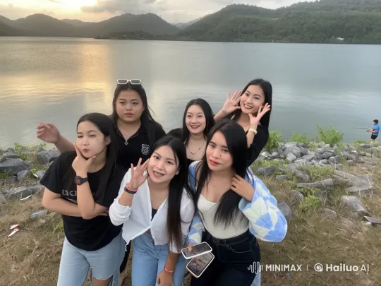 Friends Perform Energetic Kung Fu in Peaceful Lakeside Setting – AI Generated Video | Hailuo AI