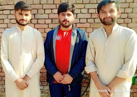 Three Men Stand by Brick Wall in Live2D Video – AI Generated Video | Hailuo AI