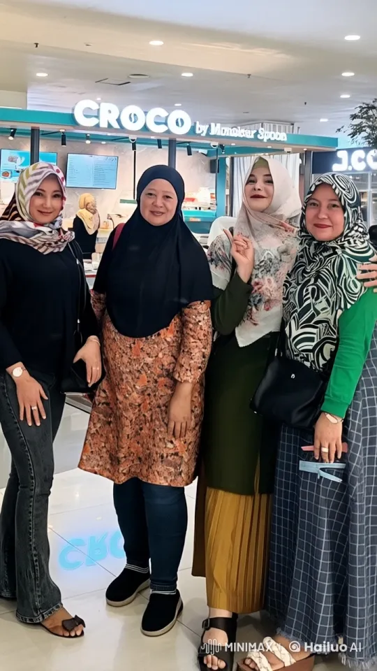 Women Practicing Wing Chun in a Bustling Mall Setting – AI Generated Video | Hailuo AI