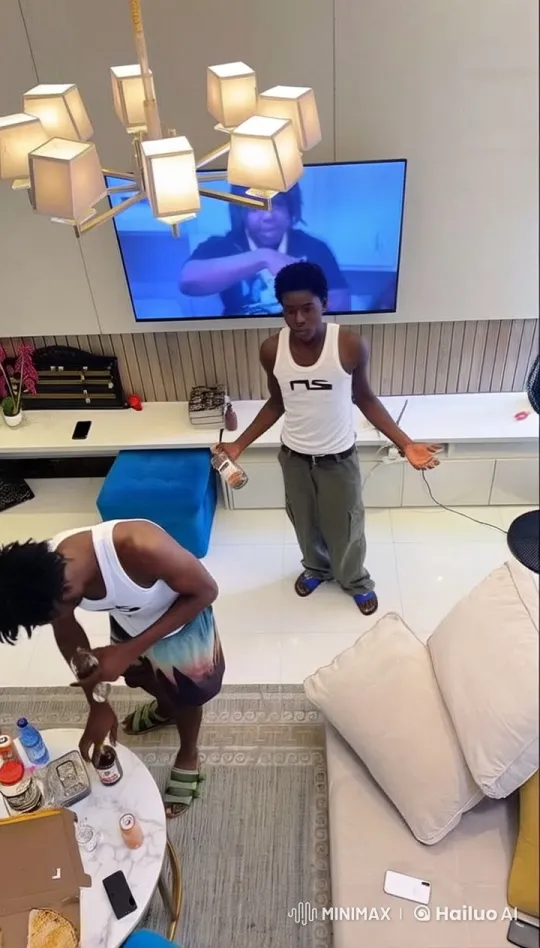 Kung Fu Practitioners Displaying Skills in Modern Living Room – AI Generated Video | Hailuo AI