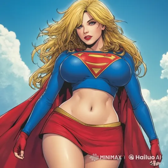 Supergirl Soars Over Burning City in Heroic Flight – AI Generated Video | Hailuo AI