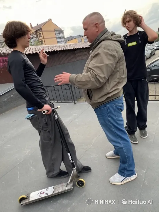 Live2D Animation: Skateboarder Dances Lezginka, Captivates Onlookers – AI Generated Video | Hailuo AI