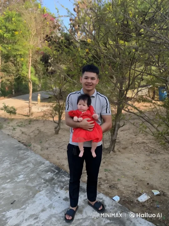 Man and Child in Serene Outdoor Setting – AI Generated Video | Hailuo AI