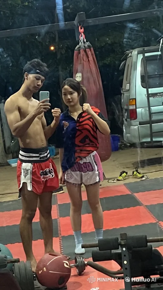 Live2D Gym Training Session with Kung Fu Duo – AI Generated Video | Hailuo AI