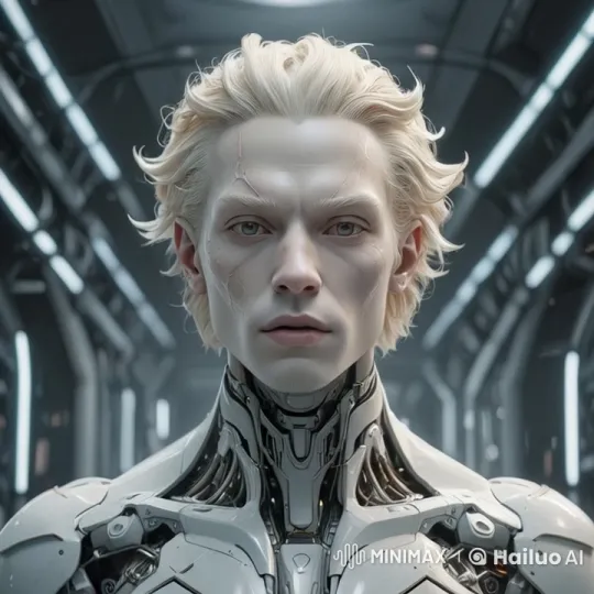 Futuristic Android Animates in High-Tech Corridor – AI Generated Video | Hailuo AI