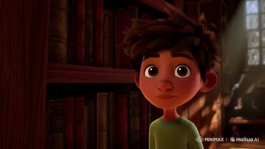 Boy Discovers Magical Book in Enchanted Library – AI Generated Video | Hailuo AI