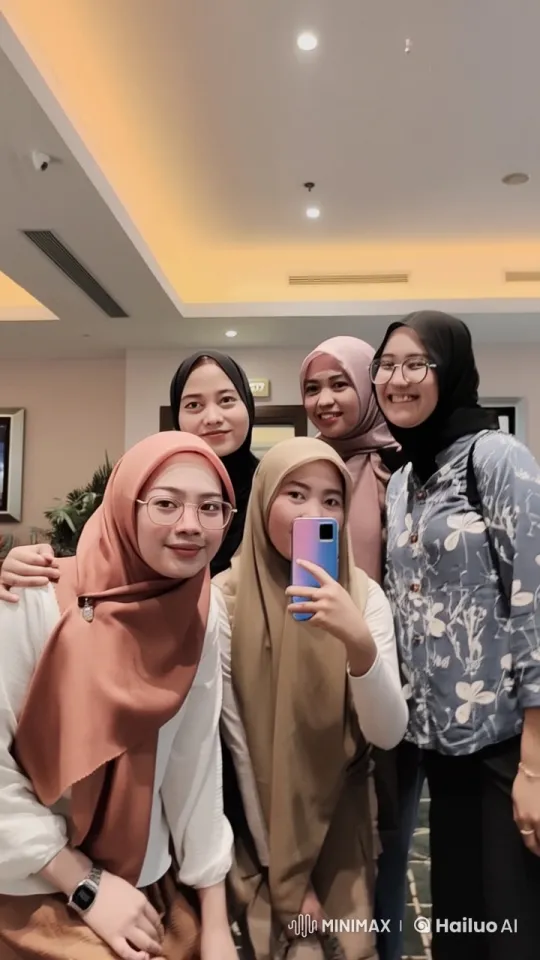 Colorful Hijabs: Friends Showcase Dramatic Kungfu Skills – AI Generated Video | Hailuo AI