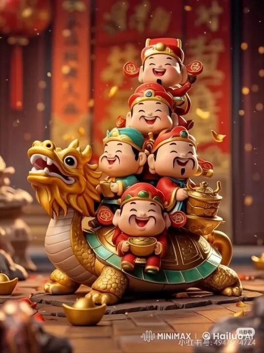 Golden Dragon Celebration with Live2D Characters – AI Generated Video | Hailuo AI
