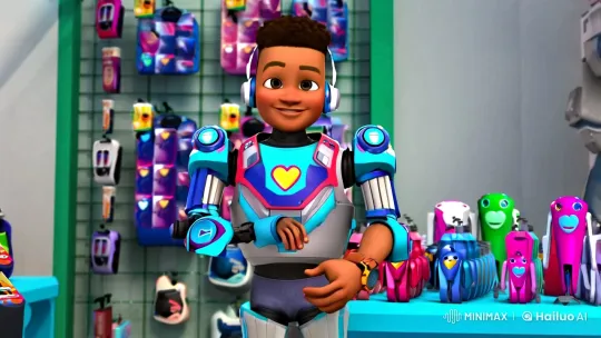 Futuristic Cheerful Robot in Electronics Store – AI Generated Video | Hailuo AI