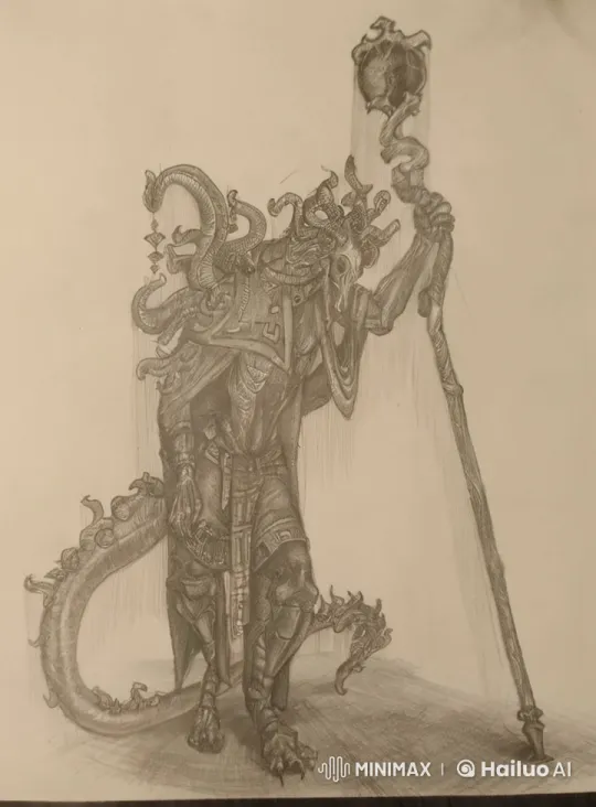 Mythical Shamanic Creature with Horned Staff Walks Toward Viewer – AI Generated Video | Hailuo AI