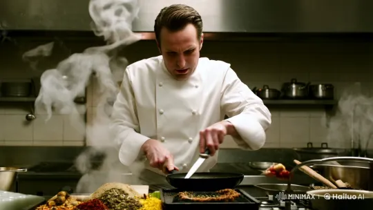 Chef's Nightmare: Culinary Art Meets Nightmarish Invasion – AI Generated Video | Hailuo AI