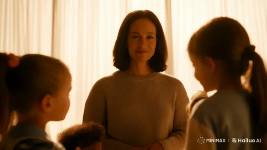 Parental Love Captured in Intimate Film Scene – AI Generated Video | Hailuo AI