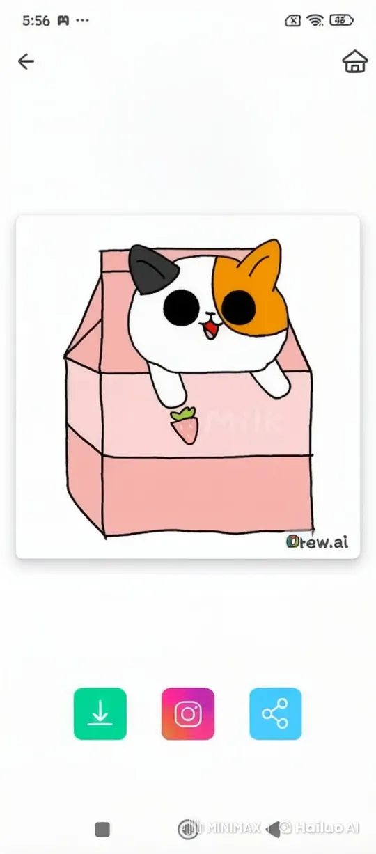 Cute Calico Kitten in Strawberry Milk Carton – AI Generated Video | Hailuo AI