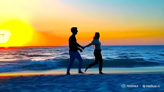 Title: "Eternal Moments of Love by the Sunset" – AI Generated Video | Hailuo AI