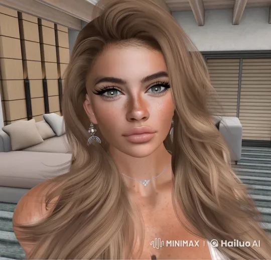Serene Living Room: Woman with Butterfly Necklace – AI Generated Video | Hailuo AI