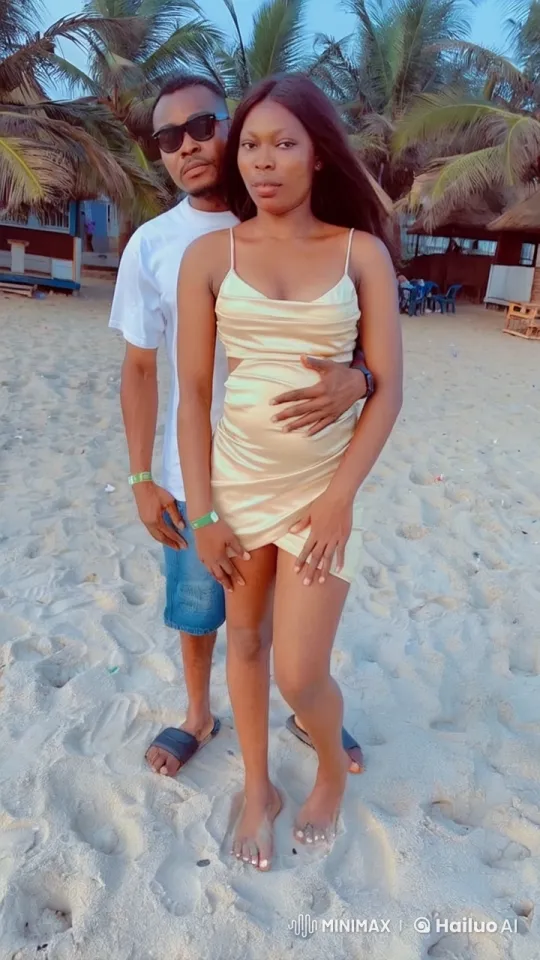 Couple Engages in Playful Martial Arts on the Beach – AI Generated Video | Hailuo AI