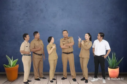 Uniformed Officials Perform Synchronized Martial Arts – AI Generated Video | Hailuo AI