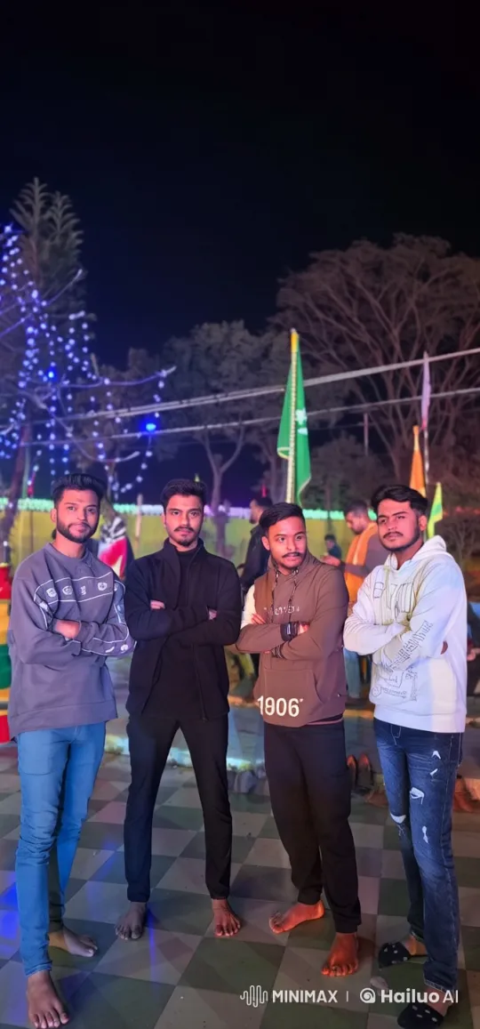 Young Men Practice Kungfu in Festive Night Setting – AI Generated Video | Hailuo AI