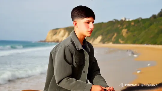 Young Man Rides Horse on Serene Beach – AI Generated Video | Hailuo AI