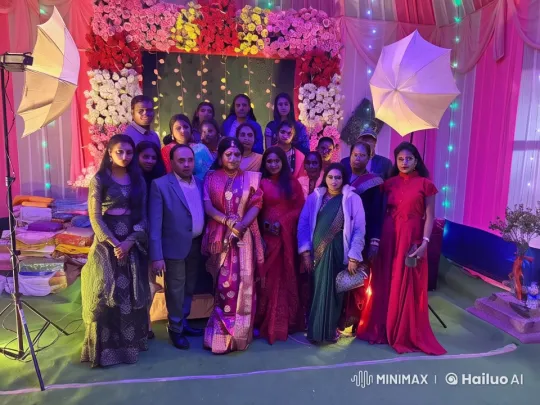 Traditional Celebration Scene with Animated Outfits and Dynamic Background – AI Generated Video | Hailuo AI