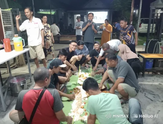 Outdoor Communal Meal Turns into Energetic Kungfu Display – AI Generated Video | Hailuo AI