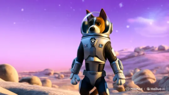 Intrepid Space Dog Fends Off Alien Threat – AI Generated Video | Hailuo AI